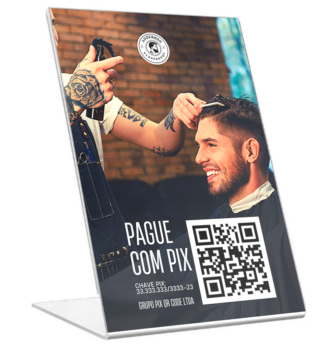 Display PIX no acrílico