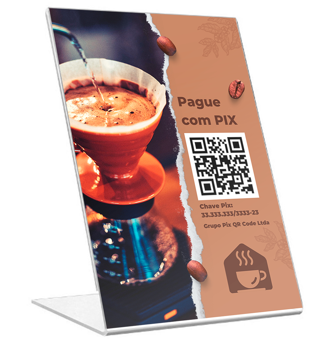 Display PIX no acrílico