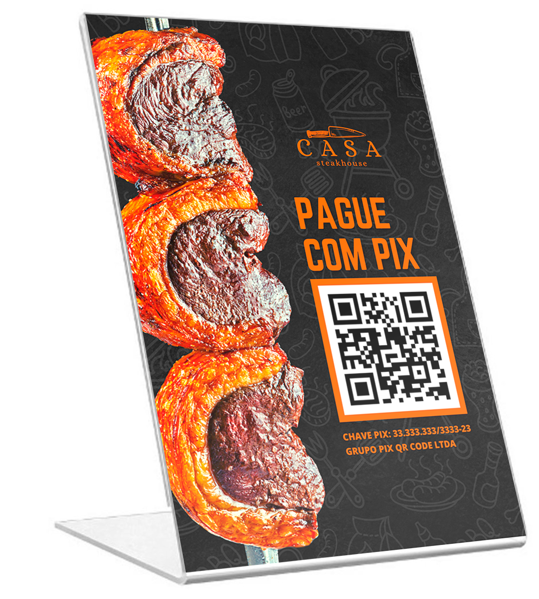 Display PIX — Churrascaria