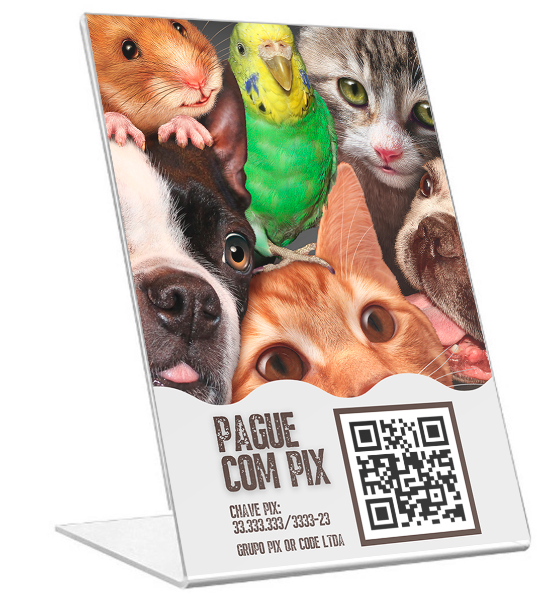 Display PIX no acrílico