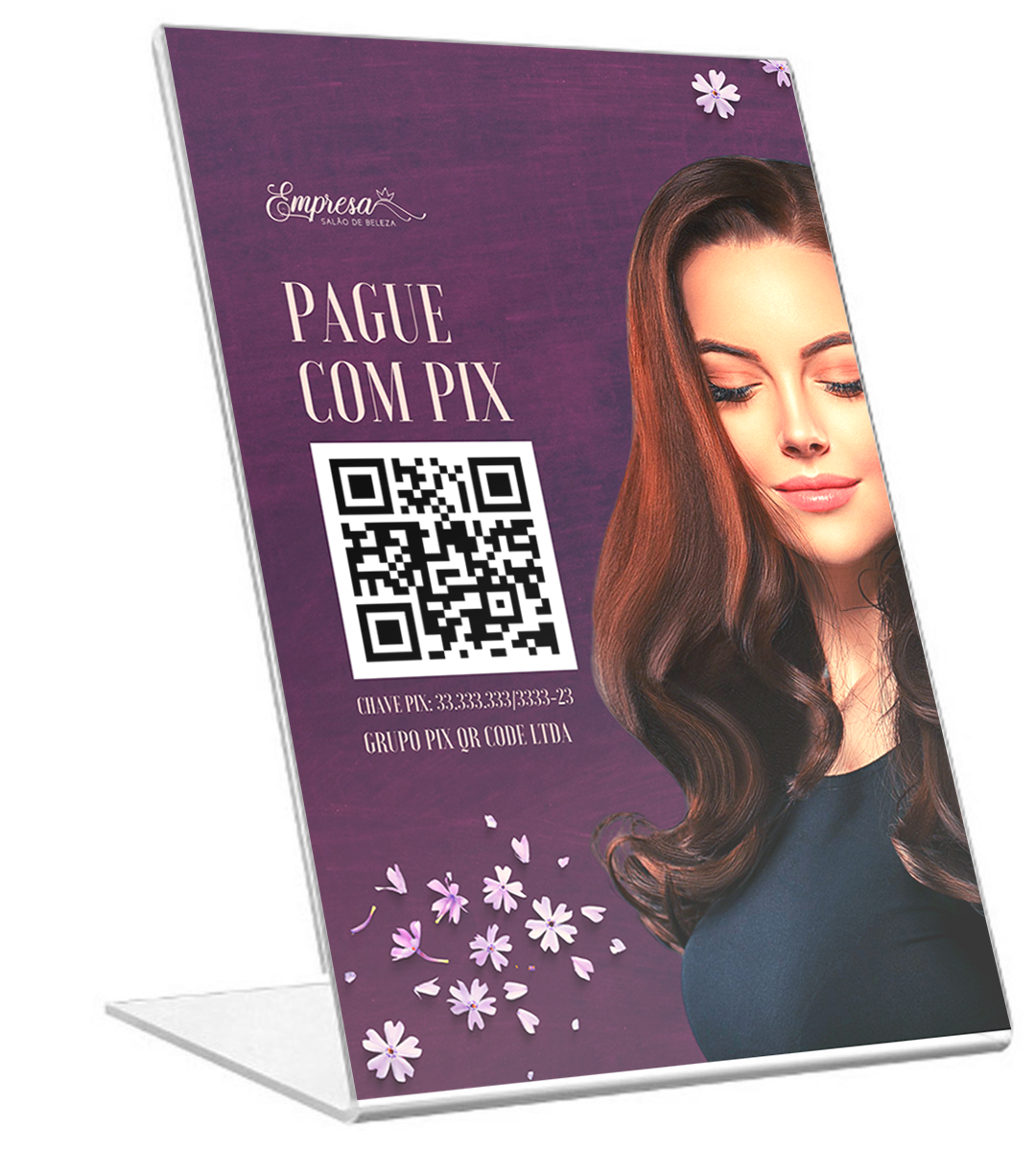 Display PIX no acrílico